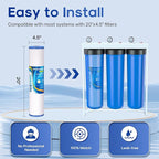 ICEPURE 5 Micron 20" x 4.5" Whole House Grooved Sediment Water Filter Cartridge Replacement for AP810-2, DGD-5005-20, CFDGD2501-20BB, SDC-45-2005, RS18-20, 3Pack
