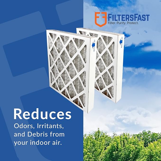 Filters Fast 30x36x2 Pleated Air Filter Merv 8, 2” AC Furnace Air Filters, Made in the USA, Actual Size 29.5x35.5x1.75, 6 Pack