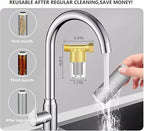 FA20 Brass Sediment Filter, Reusable Washer Water Filters, Traps Sand, Rust, 40 Micron Inline Water Filters for Washing Machines, Shower, Well