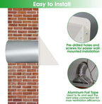 4Inch Dryer Vent Cover Outside,4"Dryer Vent Cover Outdoor,Exterior Vent Cover Dryer Wall Vent Exhaust Vent Dryer Vent Hood Cover Cap,Hooded Wall Vent with Screen&Damper for Dryer Duct HVAC Exhaust Fan