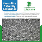 Filter Everything Washable Aluminum Air Filter – 20 x 25 x 1 7/8 – Permanent, Reusable HVAC Intake Filter – Heavy-Duty Expanded Aluminum Mesh – Pre-Filter for HEPA or Pleated Filters