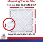 Filter King 13.25x13.25x1 Air Filter | 6-PACK | MERV 11 HVAC Pleated A/C Furnace Filters | MADE IN USA | Actual Size: 13.25 x 13.25 x .75"