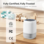 Air Purifiers for Home with H13 Quiet HEPA Filter Up to 1076 Ft² for Pet Hair, Odors, Pollen, Smoke, Compact Air Cleaner with 3 Speeds, Timer, Aroma Quiet 360°Intake Filter, White