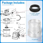 SF90110-1 Replacement Leaf Trap for Intex 1500 GPH Sand Filter Pump, Above Ground Pool Filter Pump Part Hose Connector with 11228 L-Shape O-Ring Gasket fit Intex 10 Inch Filter Pump