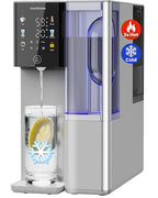C5 Countertop Reverse Osmosis Water Filter, Hot and Cold RO System-3s Instant Hot, 6 Temp Settings 7-Stage RO Filtration Dispenser, NSF/ANSI372/42/58, Portable Pitcher, 3:1 Pure to Drain