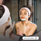 Bathroom Led Mirror ，Bathroom Mirror with LED Lights，LED Mirror for Bathroom，Backlit Bathroom Mirror ，with Touch Sensor/Demister pad，Shatterproof，Adjustable Lights(B,H90*W60cm/H35.4*W23.6IN)