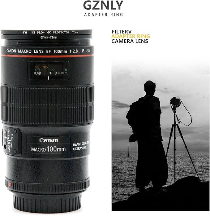 62mm to 77mm Step-up Adapter Rings Filter Adapter Black Metal Step Down Filter Ring Adapter Compatible with All Brand UV CPL ND Camera Lens Filter Stepping Rings (62mm-77mm)