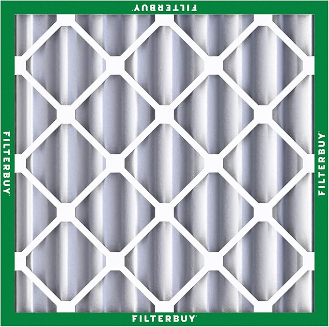 Filterbuy 24x24x4 Air Filter MERV 8 Essential Dust & Allergy Defense (5-Pack), Electrostatic Pleated HVAC AC Furnace Filters Replacement, Made in USA (Actual Size: 23.38 x 23.38 x 3.63)