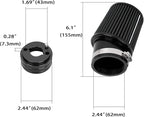High Performance Upgraded 62mm Air Filter Adapter Intake and Spark Plug Kit for Predator 212cc 6.5Hp Baja MB165 & MB200 BK200 BT200X RT200 Mini Bike Go Kart Black