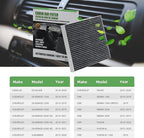CF11809 Premium Cabin Air Filter With Activated Carbon Compatible with CADILLAC CHEVY SILVERADO GMC SIERRA 2014 2015 2016 2017 2018 2019 2020 2021 2022