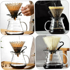 GLEAVI Manual Coffee Pot Funnel Filter Funnel Precision Strainer Safe for Household Use Easy Extraction