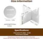 53.3mm Espresso Puck Screen with Stand Reusable Espresso Filte 0.8mm Thickness Metal Coffee Filter Mesh Plate for Espresso Portafilter Filter Basket (2Pack)