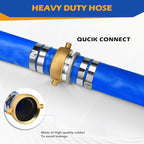 2" x 50 ft Discharge Hose for Swimming Pools, Heavy Duty PVC Lay Flat Water Backwash Hose,Durable Pool Drain Hose with Aluminum Pin Lug Fittings for Water Pump And Filters