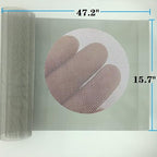 Stainless Steel Mesh Screen #40Mesh -Size:15.7"x47.2"(40x120cm) SS304 Wire Mesh Screen, for Vent,Cage,Garden, Window Screen, Filter Mesh