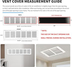 30x6 Return Air Grille(Duct Opening Size),Air Return Vent Cover,Flat Vent Cover,Rejillas De Aire Acondicionado para Casa,Return Air Grilles,Outer Dimensions:31.75"Wx7.75"H(30"W x 6"H, Duct Opening)