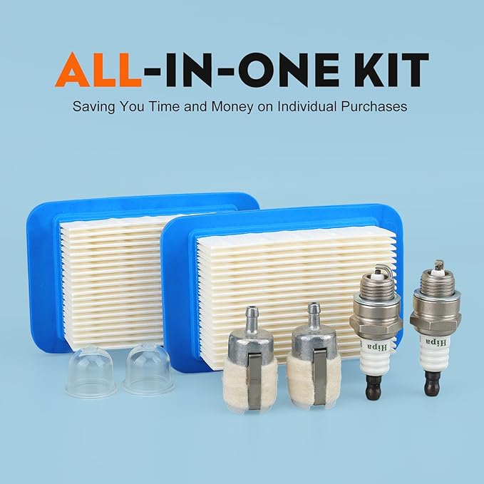 Hipa A226000032 Air Filter for ECHO PB-580T PB500T PB-755ST PB500T PB 500T PB-500H PB500H PB500 Power Blower Echo PB-580T Tune Up Kit with Fuel Filter Spark Plug Primer Bulb