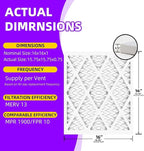 16x16x1 MERV 13 (6-Pack) Pleated Air Filter (Actual Size: 15.75"x15.75"x0.75") MPR 1900 & FPR 10, Furnace Air Filters,16x16x1 air filter