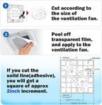 Easy Apply Dust Filter for Ventilation Fan, Peel & Stick, Self-Adhesive, FILTAN, Made in Japan, 3pcs