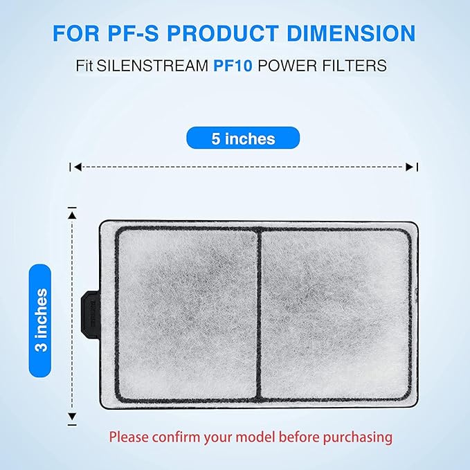 HiTauing 6 Packs PF-S Filter Cartridge for PF10 Power Filters, Only Fit to Model PF10 Power Filters
