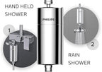Philips Shower Filter Cartridge AWP175/37, for Philips Shower Filter AWP1775 Series, NSF Certified KDF Material Double Mesh Filtration, Reducing Chlorine/Impurities/Rust Sediments