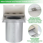 6 Inch Hooded Wall Vent with Screen and Damper,6 Inch Exhaust Vent Cover Cap for Outdoor Kitchen Range Hood Dryer Ventilation,Outside Wall Mount Extractor for House Air Exhaust,Galvanized Steel,White