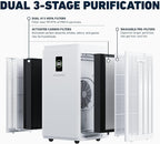 HATHASPACE HSP003 H13 True HEPA Filter Replacement, Dual-Stage Air Purifier Filter with Activated Carbon, Captures Dust, Smoke, Odors, VOCs, Easy to Install, Certified Replacement for HSP003, 1 Set