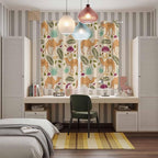 2 Panel Kitchen Cafe Curtains, Desert Camels Sunlight Filtering Nature Air Through, Home Decor Window Covering Tier Curtains for Living Room 80W x 63L inch Vintage Sand Animals Aloe Vera Leaves Beige