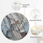 Blue Grey Wooden Living Room Curtains 84 Inch Length, Window Curtains Tab Top, Farmhouse Barn Sunflowers Retro Light Filtering Window Treatments Drapes 52"x84" 2 Panel