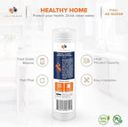 Aquaboon 5 Micron 10 x 2.5 Grooved Sediment Water Filter Replacement for Whole House Filter Cartridge Compatible with AP110, WHKF-GD05, CFS110, 50-Pack