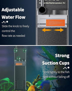 Pawfly Internal Aquarium Filter, Submersible Power Filter with 55 GPH Water Pump for 3 to 10 Gallon Fish Tanks Filtration Circulation and Oxygenation
