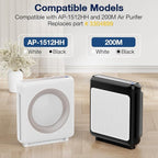 AP-1512HH Air Purifier Replacement Filter Set for Coway Airmega AP-1512HH and and Airmega 200M air Purifier, 2 HEPA and 6 Carbon Filters, Compared to Part #3304899