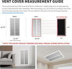 14x24 Return Air Grille(Duct Opening Size),Air Return Vent Cover,Flat Vent Cover,Rejillas De Aire Acondicionado Para Casa,Return Air Grilles,Outer Dimensions:15.75"Wx25.75"H(14"W x 24"H, Duct Opening)