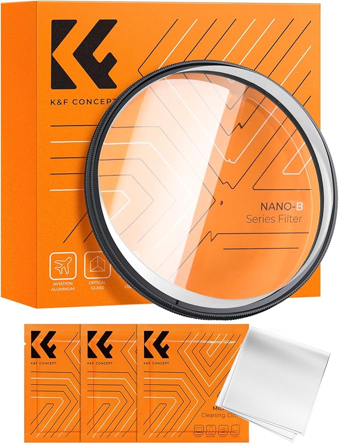 K&F CONCEPT 77mm Unilateral Blur Ghost Motion Filter Super Speed Effects for Camera Lens Clear Optical Glass with Cleaning Cloth