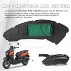 Minho Motorcycle Air Filter in Dry Filter Paper Material Compatible with Chinese GY6 4-Stroke Engine Scooter Mopeds Tank 9th Generation