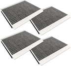 P606555 Cabin Air Filter with Activated Carbon Compatible with Truck VN 430 630 670 730 780 VNL 300 430 630 670 760 860 Replaces 20435801,PA4681,AF26405,PA10187,49084(set of 4)