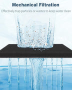Pawfly 4 Pack Aquarium Bio Sponge Filter Media Pad, Filter Foam Sponge Pads Cut-to-Size Foam for Fish Tank Filters Sumps Ponds Hydroponics, 6.3" x 5.5" x 0.78"