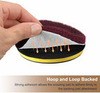 HARFINGTON 24pcs Scrubber Scouring Pads 800 Grits 4 Inch Drill Power Brush Hoop and Loop Surface Conditioning Disc Drill Scuffing Disc Scrub Pads for Home Kitchen Cleaning, Gray