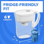 Brita Water Pitcher, Metro Elite Filter, Removes 99% of Lead, Includes 1 Filter, 6-Cup Capacity, White