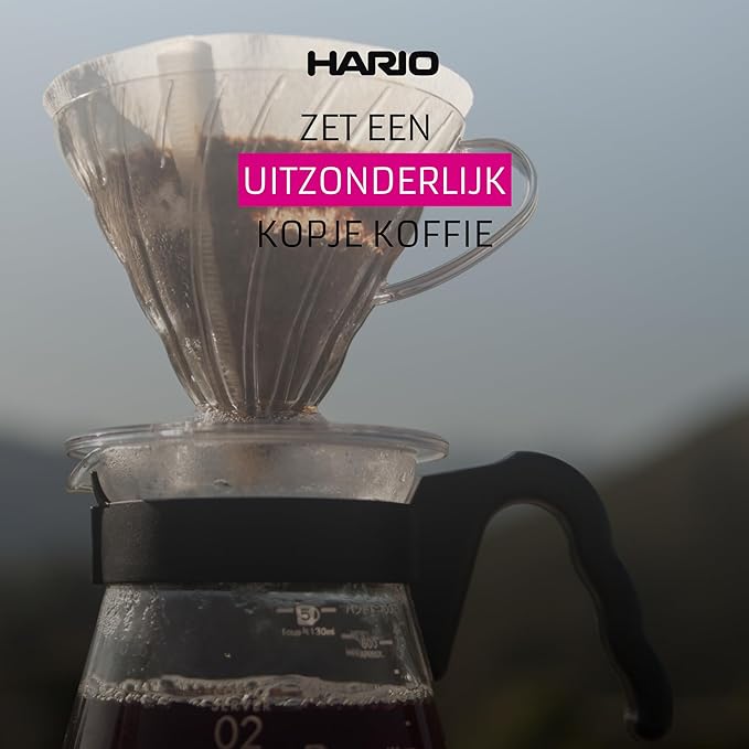 Hario V60 Paper Coffee Filter, Size 03, Natural, 100ct