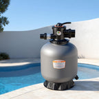 VEVOR Sand Filter, 18-Inch, 40 GPM Above Inground Swimming Pool Sand Filter System, with 7-Way Multi-Port Valve, Backwash, Rinse, Recirculate, Waste, Winter, Closed Modes, for Above In Ground Pools