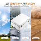 QILIPSU Outdoor Electrical Box, 11.4"x7.5"x5.5" Waterproof Junction Box IP67 ABS Plastic Enclosure Weatherproof Grey Hinged Cover for Electric Project Control