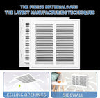 14x14 Return Air Grille [Duct Opening Size],Return Air Vent Cover for Wall Or Ceiling,Steel Return Air Filter Grilles Removable Face/Door for 1 Inch Filters (14"W x 14"H [Duct Opening])
