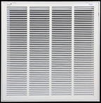25" X 25" Steel Return Air Filter Grille for 1" Filter - Removable Face/Door - HVAC Duct Cover - Flat Stamped Face -White [Outer Dimensions: 27 5/8"w X 27 5/8h]