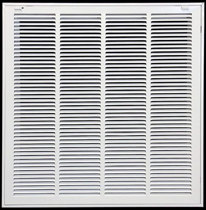 HVAC Premium 26 x 26 Duct Opening Steel Return Air Filter Grille, for 1-inch Filter, Removable Door, Flat Stamped HVAC Vent Cover Grille, Outer Dimensions 28.5 x 28.5
