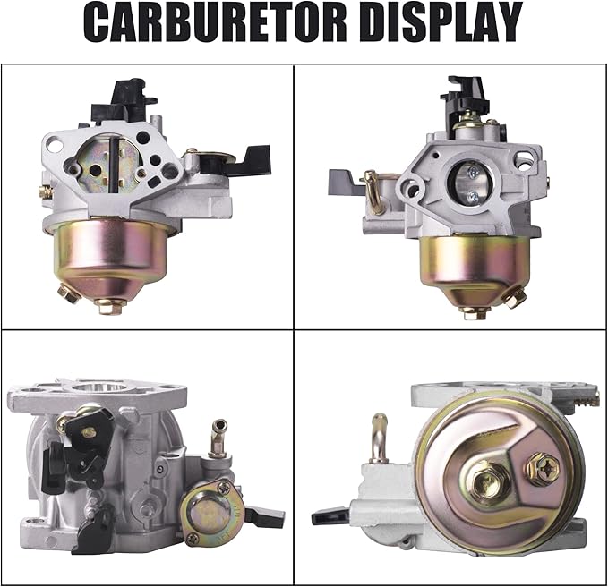 Predator Carburetor Air Filter Adapter Jet Kit for Predator 301cc 420cc 13hp 15hp GX340 GX390 389cc Mini Bike Parts Go Kart Golf Cart Mud Boats Lawnmower Pressure Washer(Black)