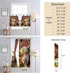Farm Yaks Bedroom Curtains 72 Inch Length, Window Curtains Tab Top, Farmhouse Barn Funny Animals Butterfly Light Filtering Window Treatments Drapes 52"x72" 2 Panel