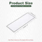 YOKIVE 6 Pcs Magnetic Floor Vent Covers, Floor Register Cover PVC Mesh Air Vent Screen Filters, Great for Home Floor, Wall, Ceiling, Catch Debris Hair Dust (White, 14-Inch x 5-Inch)