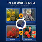 Pure Cube Water Trough Filter - Fish Tank Kit with Activated Carbon, Super Strong Honeycomb Aquarium Filter Media for Small Fish Tanks, Ponds & Livestock Water Purification (1PC, Blue)