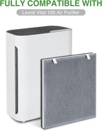 Vital 100 Replacement Filter Compatible with LEVOIT Vital 100 Air Purifier, 3-in-1 Filter with Activated Carbon Filter for Vital 100-RF, White, 2 Pack