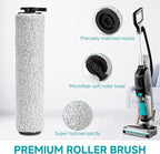 FFsign 3831 Roller Brush & Filter Replacement Compatible with Bissell Crosswave Hard Floor Expert 3831, HF2 3845N Vacuum, Floor Scrubber Wet Dry Vacuum Accessory Kit 2 Brush Rolls, 2 Filter Parts